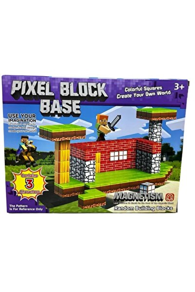 OEM Magnetic Construction Set Pixel Block Base – 38 Pieces, Minecraft Style, 3+ years