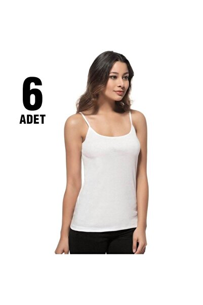 Güryıldız 12'li Klasik Ribana İp Askılı Kadın Atlet 20001