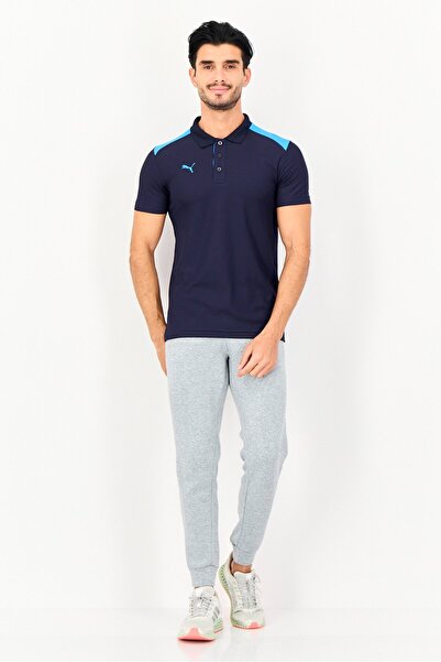 Puma Men Sportswear Fit Short Sleeve Embroidered Logo Training Polo Shirt, Navy