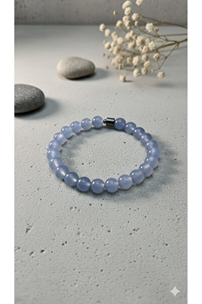 AURA Blue Chalcedony Natural Stone Bracelet