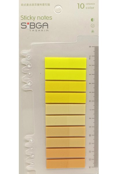 sibga tasarım Şeffaf Renkli Postit Post-it Post It. Kitap Ayracı Ayraç Postit...