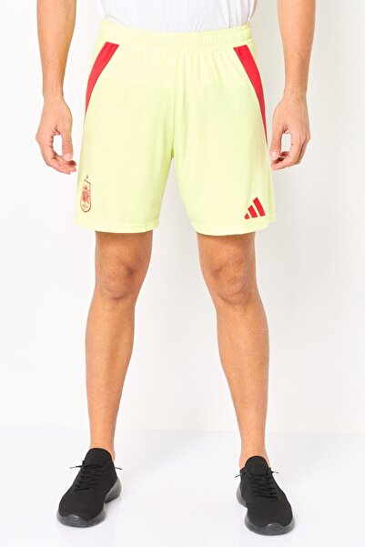 adidas Men Sportswear Fit Embroidered Logo Spain Football Shorts, lime