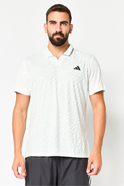 adidas Men Sportswear Fit Short Sleeve Tennis Polo Shirt, Mint Green