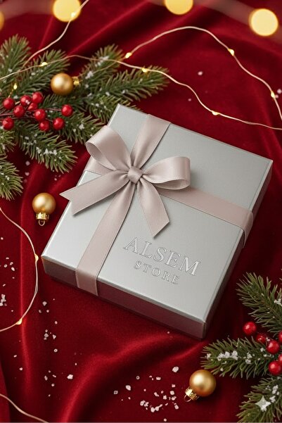 Alsem Hediye Seçemeyenlere Kurtarıcı Yılbaşı Kutusu , 3 Parça Takı İçeren Öze...