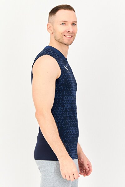 Puma Men Slim Fit Sleeveless Training Jersey, Navy