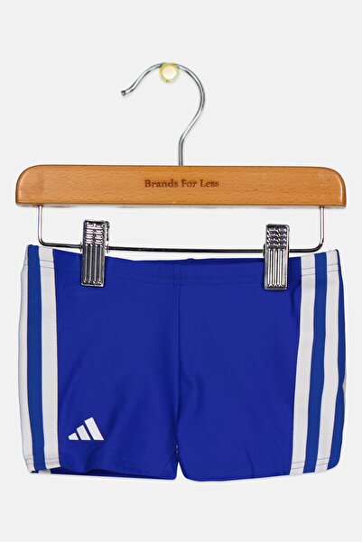 adidas Toddlers Boy Drawstring Brand Logo Swim Boxer, Blue