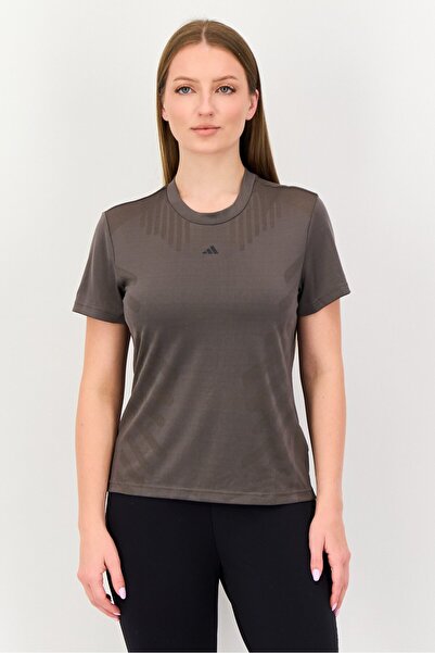 adidas Women Sportswear Fit Short Sleeve Training T-Shirt, Dark Grey