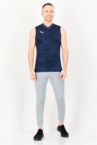 Puma Men Slim Fit Sleeveless Training Jersey, Navy