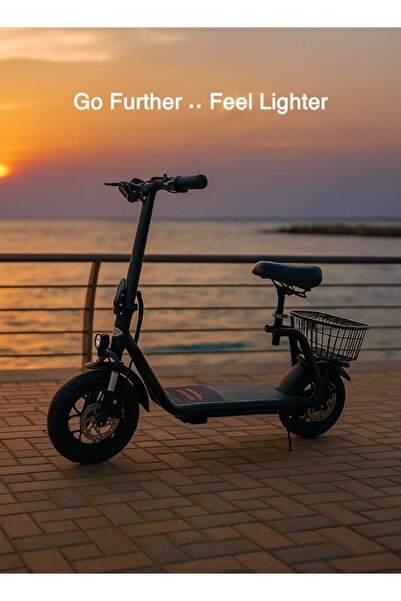 niyazi Electric scooter for adults with a basket, 48 volts, 500 watts, front ...