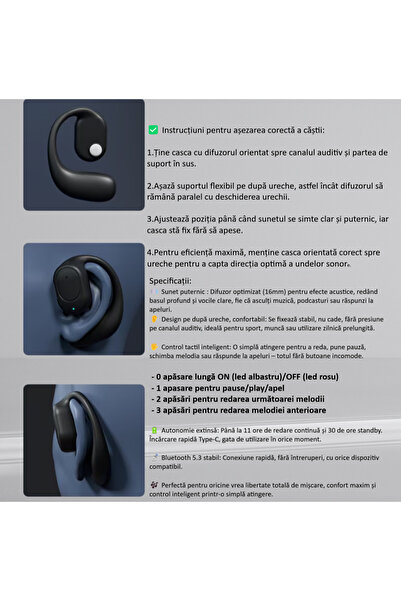 OEM Bluetooth 5.3 Headphones with Touch, Bass Sound, Type-C, 11h Battery Life, White