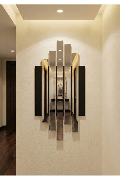 Dekorobi Gold/Gümüş Detaylı Aynalı Pleksi Duvar Dekoru - (Cam Değildir) Güven...