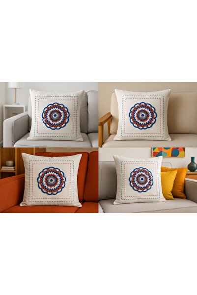 MADE BY ALİSHA Handmade Decorative Cushion with Motif Details