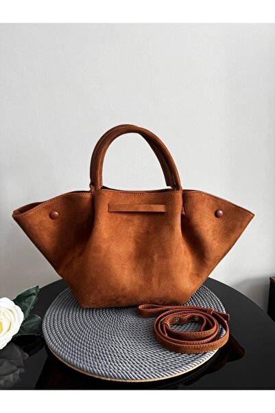 gül sezgin butik Women's Taba Suede Shoulder Bag