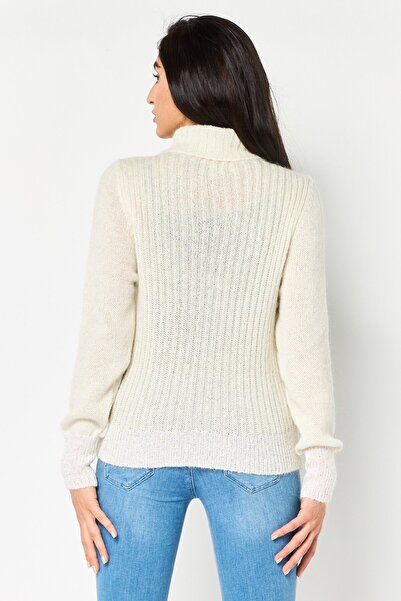 PİNKO Women High Neck Knitted Sweater, Off White