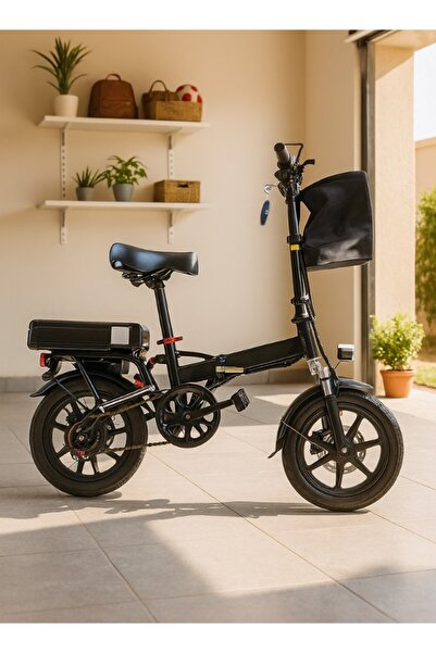 niyazi Electric bicycle for adults, 48V battery, 15Ah, 14-inch tires with Blu...