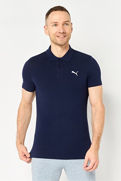Puma Men Slim Fit Short Sleeve Outdoor Polo Shirt, Navy
