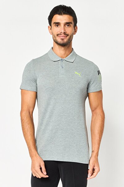 Puma Men Slim Fit Short Sleeve Outdoor Polo Shirt, Grey