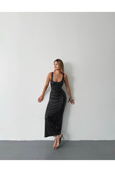 OEM Vücuda Oturan Payetli Şık Uzun Elbise🥳🥳