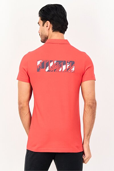 Puma Men Sportswear Fit Short Sleeve Outdoor Polo Shirts, Red