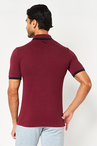 Puma Men Sportswear Fit Short Sleeve Outdoor Polo Shirt, Maroon