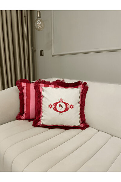 Daniel Home Design ممتاز |   غطاء وسادة من سلسلة Love Birds باللون الوردي مع ...