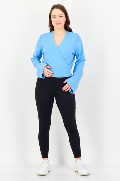 adidas Women Sportswear Fit Long Sleeve Yoga Cover Up, Blue