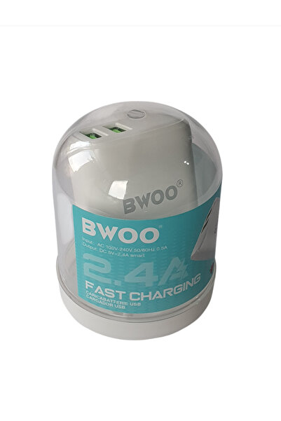 OEM USB Charger 2.4A Fast Charging, 2 USB Ports, White