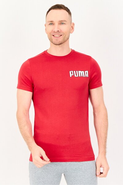 Puma Men Slim Fit Short Sleeve Outdoor T-Shirt, Red