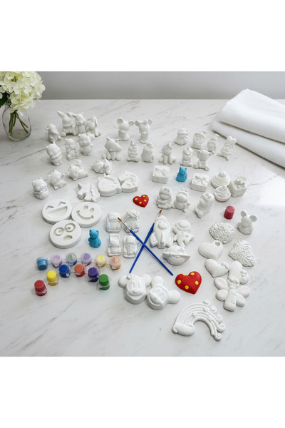 adanaçiçekliatölye 25 ADET KARIŞIK TAŞ ÜRÜN ŞEKİLLİ HEYKEL ÇOCUKLAR VE YETİŞK...