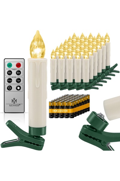 KESSER Luminițe de Crăciun inclusiv baterii, fără fir, telecomandă, temporiza...