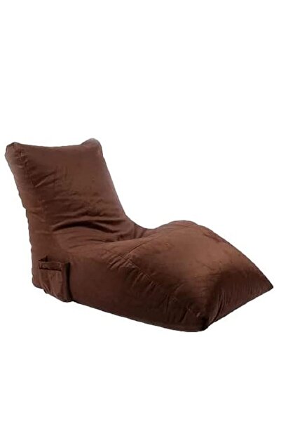 Anderson Ultra Soft Shezlong Luxury Velvet Beanbag Chair - Brown