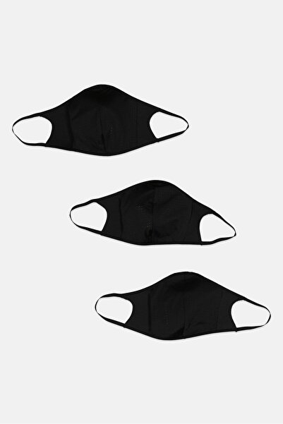 adidas Men 3 Pack Brand Logo Masks, Black