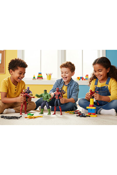 REZZOSS Super Hero Action Figures for Kids – 6-PCS Superhero Toy Set Avengers-Style Figures for Boys & Girls