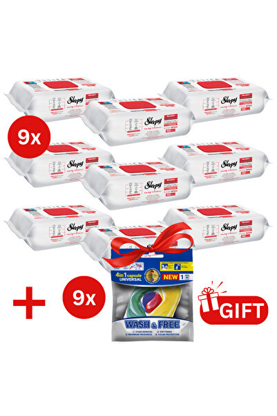 Sleepy PACHET PROMO: 9× Șervețele Cherry Blossom 100 buc + 9× Capsule rufe Wa...