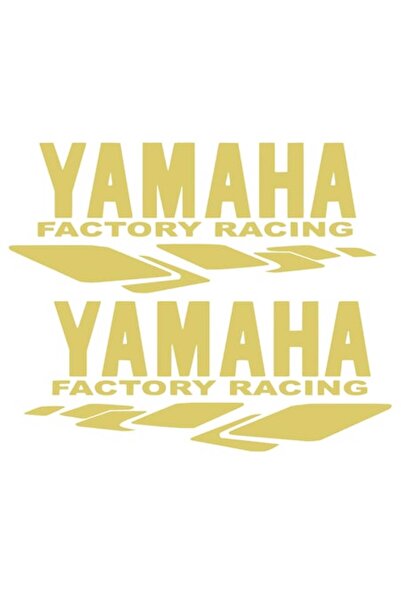 Oracal Set of 2 Yamaha Factory Racing stickers, 15cm, gold