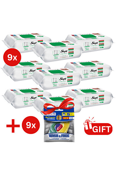 Sleepy PACHET PROMO: 9× Șervețele White Soap Additive 100 buc + 9× Capsule ru...