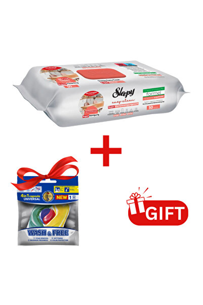 Sleepy PACHET PROMO: Șervețele Easy Clean grapefruit 50 buc + 1× Capsule rufe...