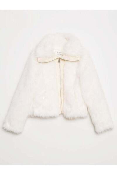 Robin 99459 Faux Fur Coat Ecru