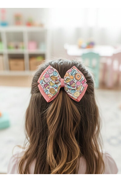 Toka Delisi Cataramă cu fundă cu panglică portocalie, panglică grosgrain pentru zi specială, realizată manual, pentru copii, cu agrafă pentru fete