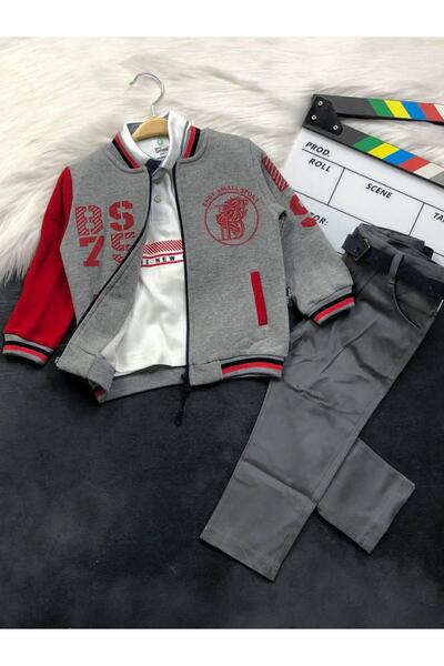 zavera for kids Boy's 4-Piece Set - 100% Cotton - Cardigan - Pants - Blouse - Belt