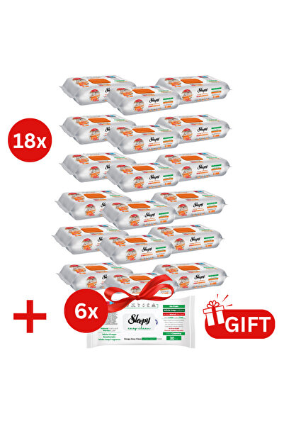 Sleepy PACHET PROMO: 18× Șervețele Easy Clean portocală 50 buc + 6× Șervețele...