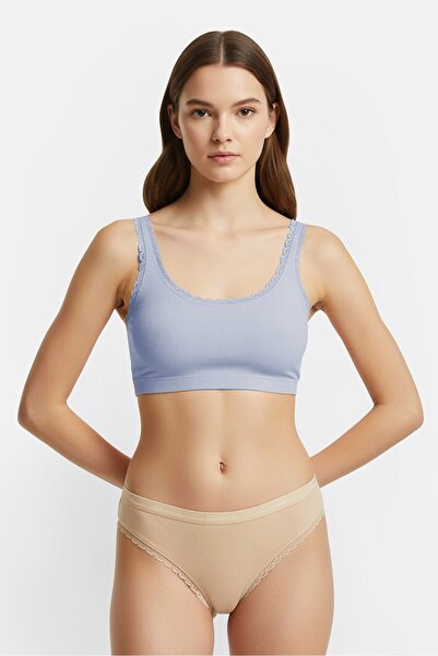 Calvin Klein Women Solid Pull On Thongs, Beige