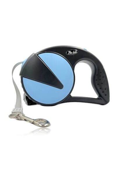 OEM Lesa Rectractabila caini talie mica, Negru cu Bleu, 3m, max. 15 kg