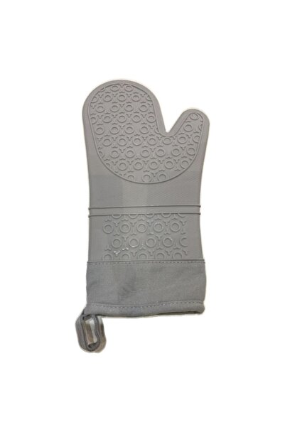OEM Heat-resistant, long silicone kitchen glove, non-stick, oven/grill, gray, 35x 19 cm