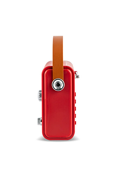 Electromures Retro radio with Bluetooth speaker EM 1006, 1500mAh, 6h, USB, Jack 3.5mm, Scarlet Sage