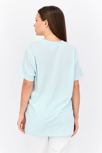 adidas Women Sportswear Fit Short Sleeves Training Top , Aqua Blue