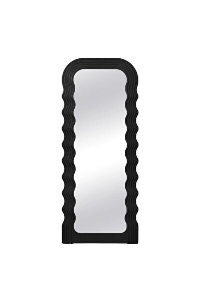 ELITECOMMERCEMARKET Wall Mirror with Black Wavy Frame 46x110cm
