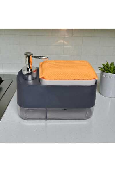 Ek Sanat 500 ml Çift Bölmeli Renkli Mutfak Banyo Sıvı Sabunluk – Süngerlikli ...