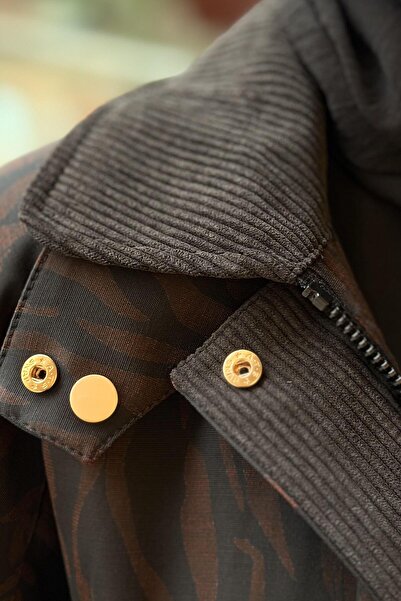 Ghisa Adjustable Waist Drawstring Zebra Pattern Cap