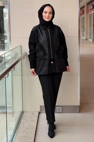 Ghisa Sequined Detailed Front Zipper Jacket